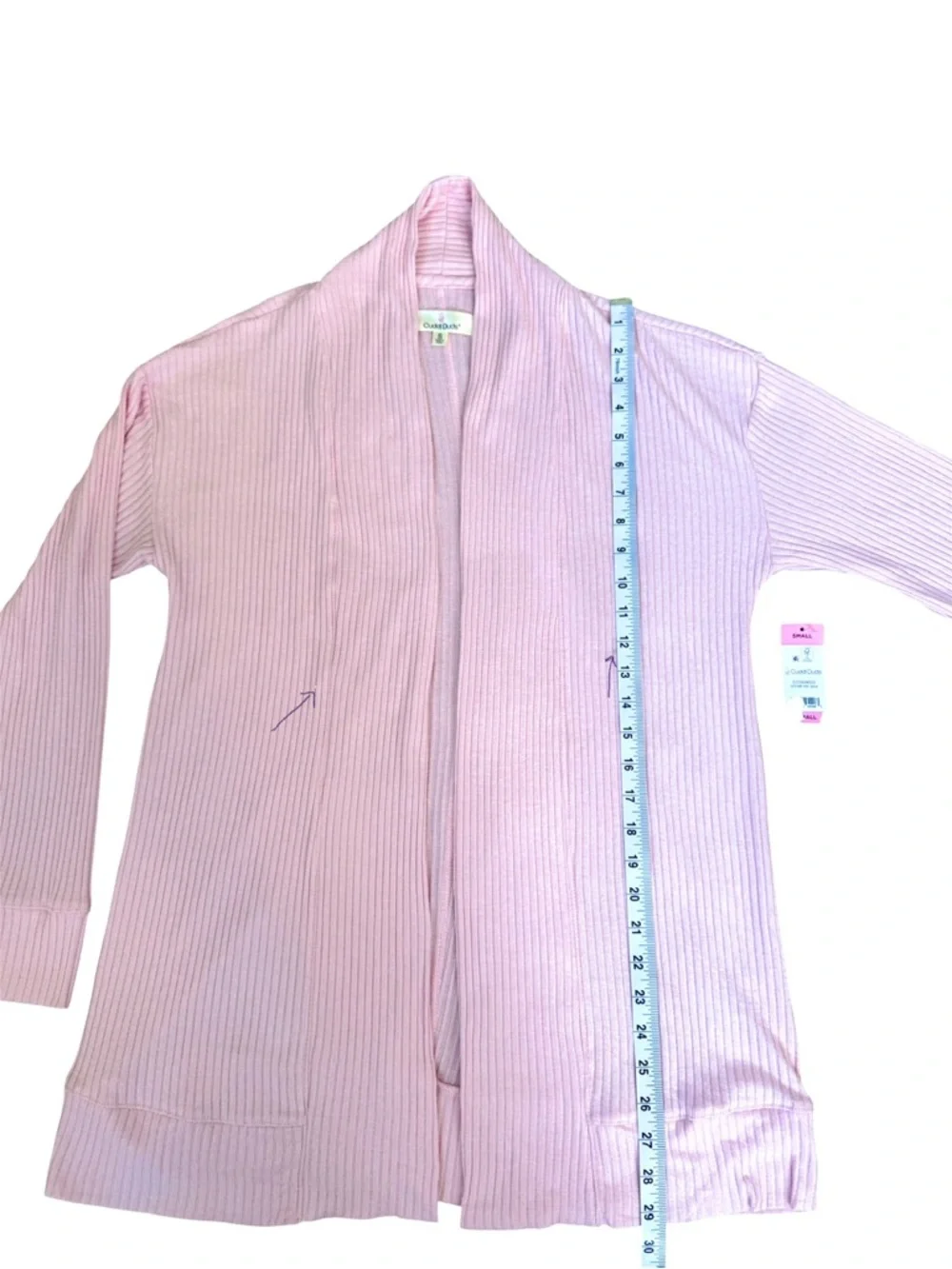 NWT! Cuddl Duds Soft 3 Piece Pink Lounge Set. Jogger Pants, Robe, and Cardigan. - Picture 11 of 16